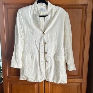 Dianne B size 10 white linen blend blazer never worn good condition